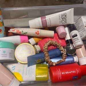 Assorted Skincare & Makup products and Fragrances Minis travels sizes and sample